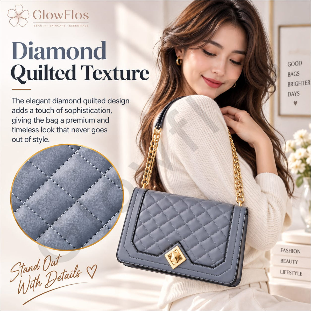 Elegance Quilted Chain Shoulder Bag