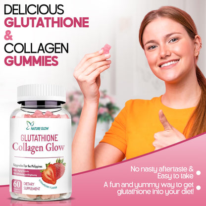 Nature Glow  Glutathione Collagen Glow Strawberry