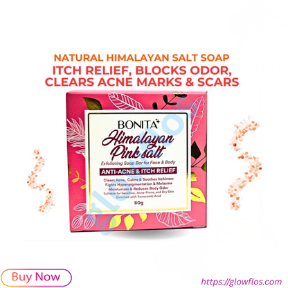 Bonita Himalayan Pink Salt Soap for deep cleansing, smooth, and refreshed skin
