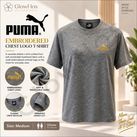Puma Embroidered Chest Logo Athletic T-Shirt