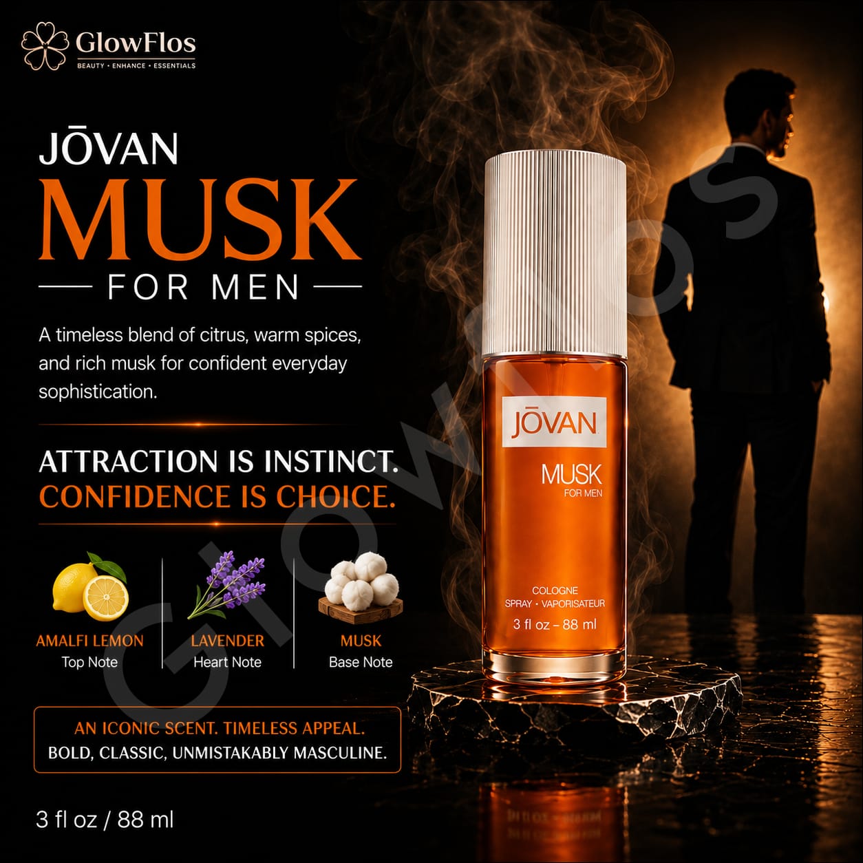 Jovan Musk for Men classic cologne fragrance spray