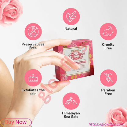 Bonita Himalayan Pink Salt Soap for deep cleansing, smooth, and refreshed skin