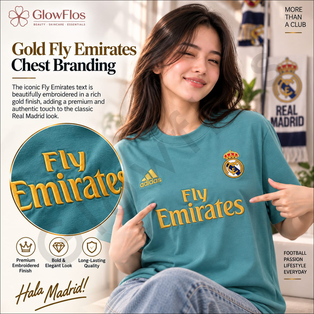 Adidas Real Madrid Fly Emirates Graphic T-Shirt