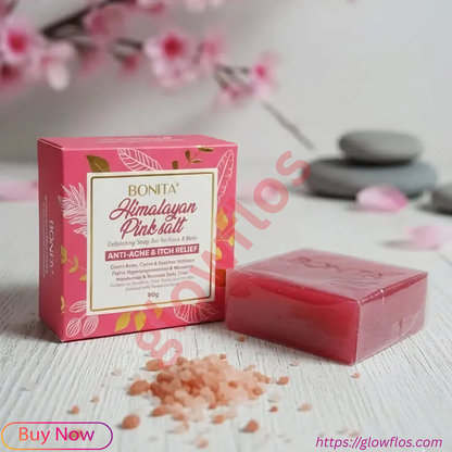 Bonita Himalayan Pink Salt Soap for deep cleansing, smooth, and refreshed skin