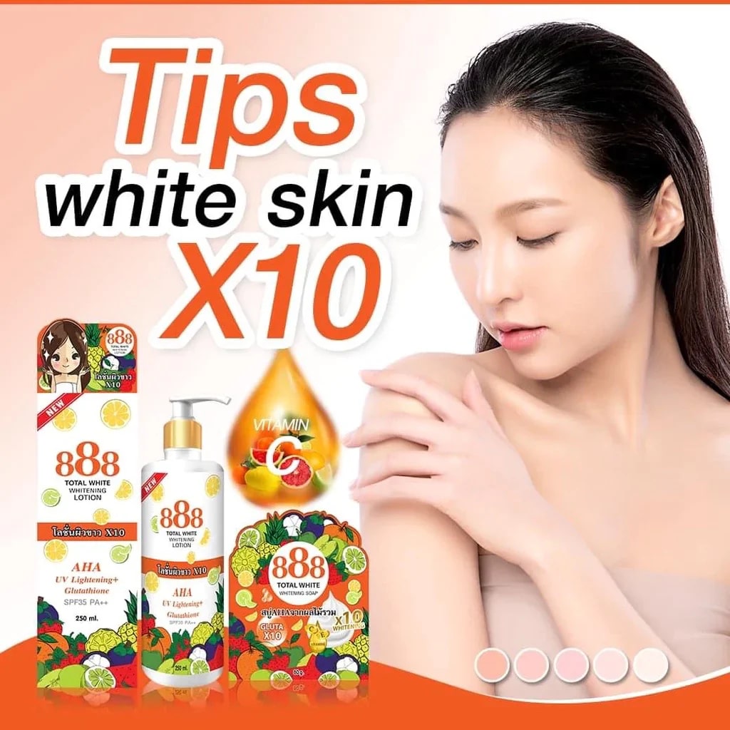 888 Total White Whitening Lotion