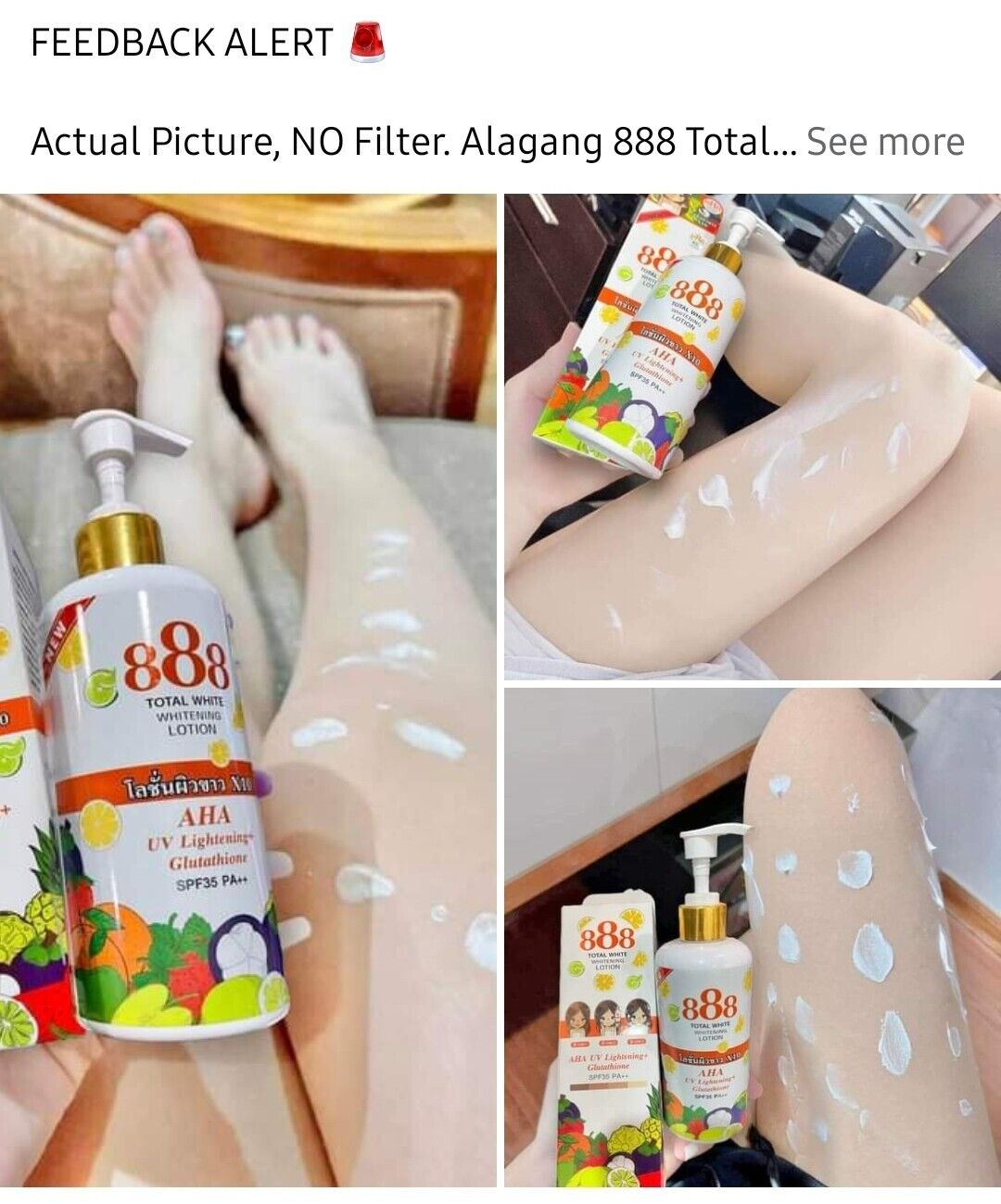 888 Total White Whitening Lotion