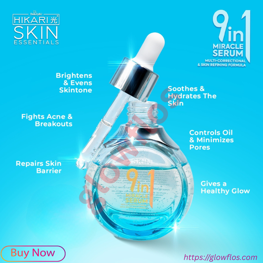 Hikari Skin Essential 9 IN 1 Miracle Serum for bright, smooth, and hydrated glowing skin