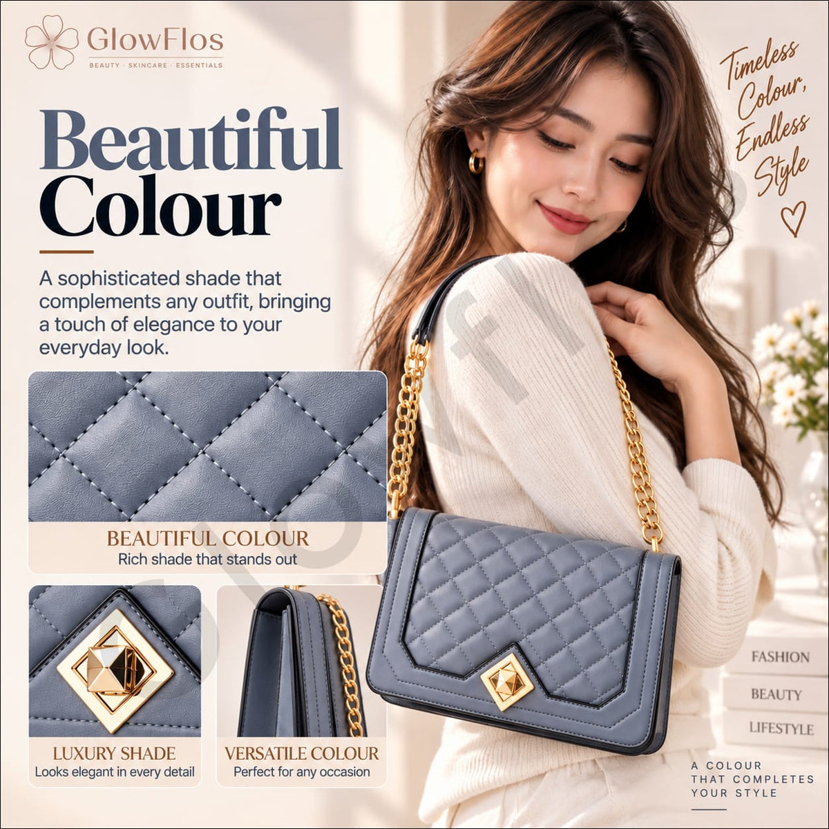 Elegance Quilted Chain Shoulder Bag