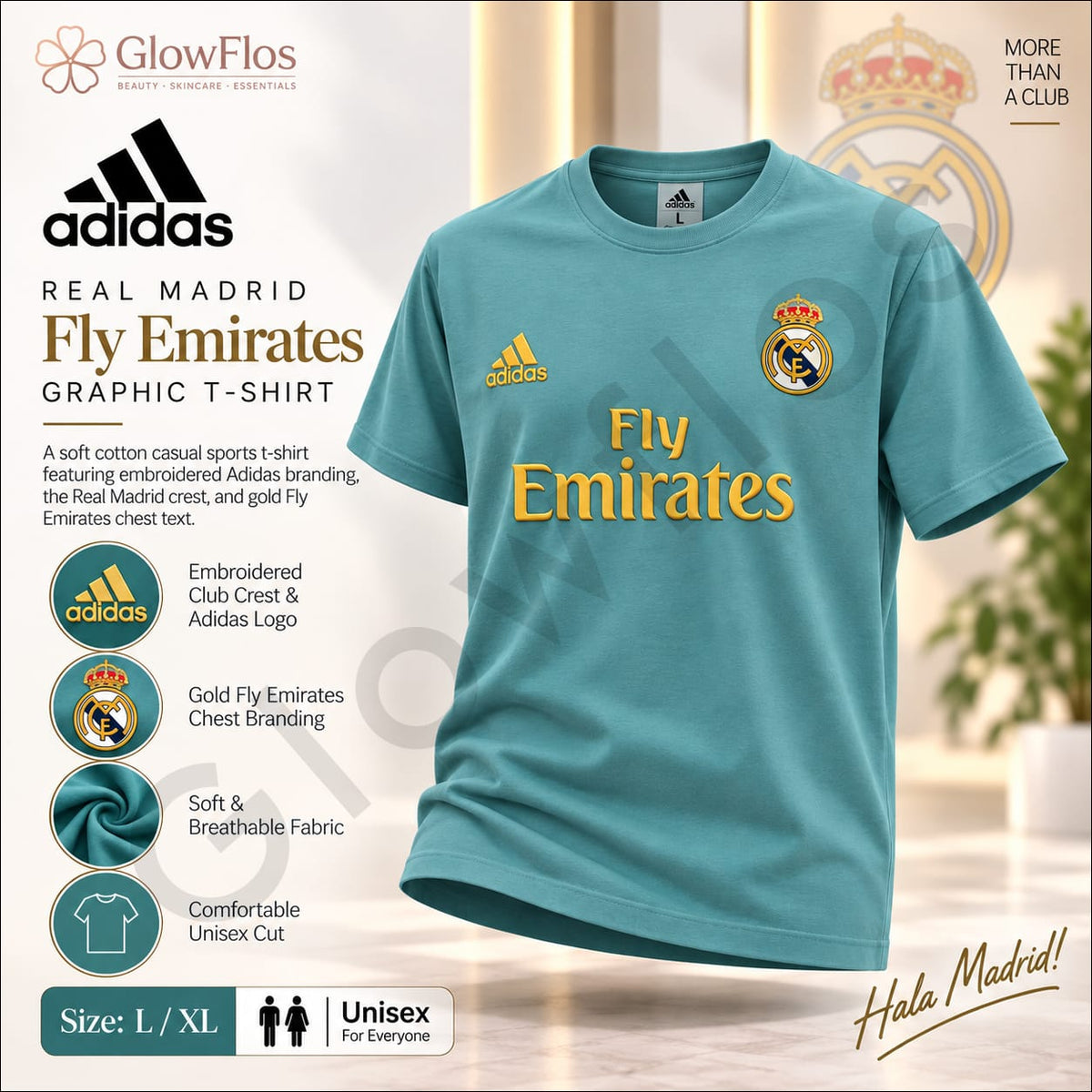 Adidas Real Madrid Fly Emirates Graphic T-Shirt