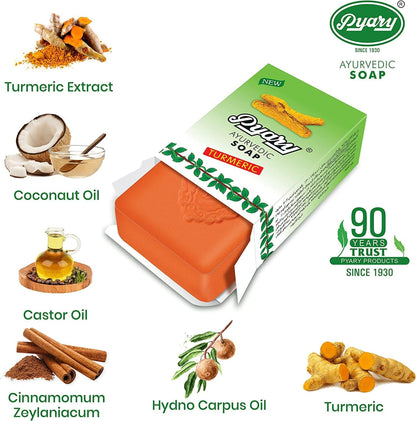 Pyary turmeric soap (3 pcs)