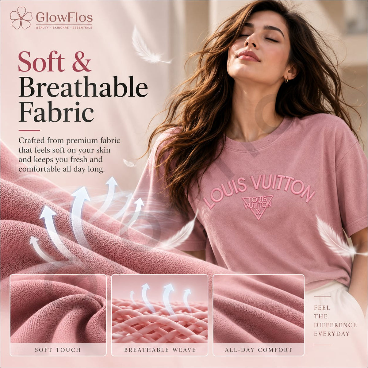 Louis Vuitton Embossed Logo Crewneck T-Shirt