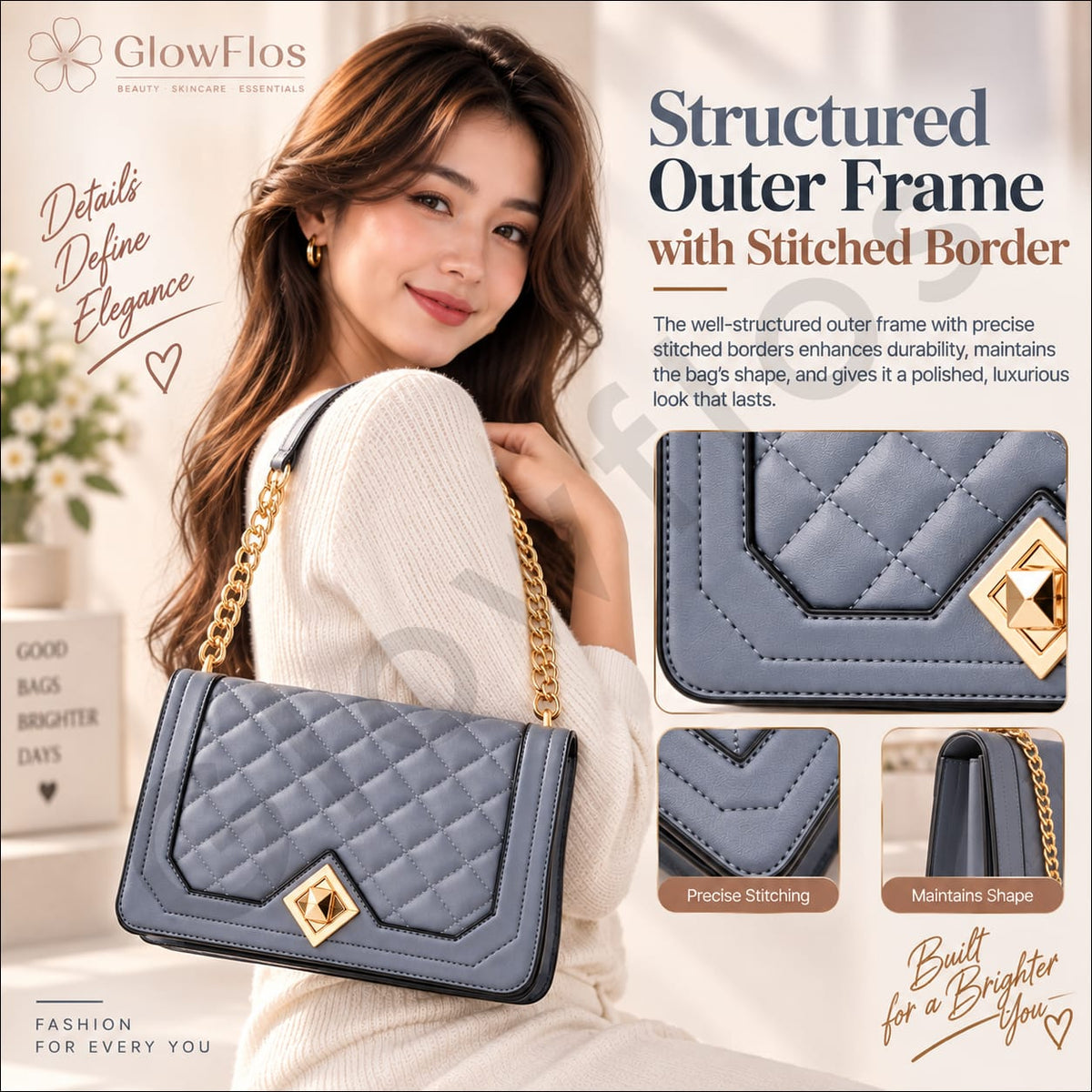 Elegance Quilted Chain Shoulder Bag
