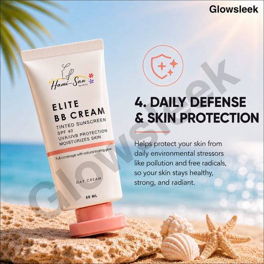 Hamisan Elite BB Cream SPF 40 with lightweight coverage, hydrating ingredients, and daily sun protection for a natural-looking complexion.
