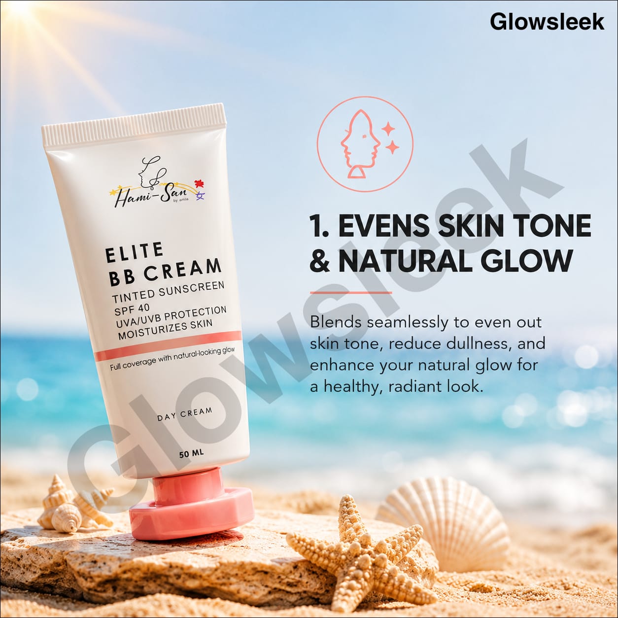 Hamisan Elite BB Cream SPF 40 with lightweight coverage, hydrating ingredients, and daily sun protection for a natural-looking complexion.