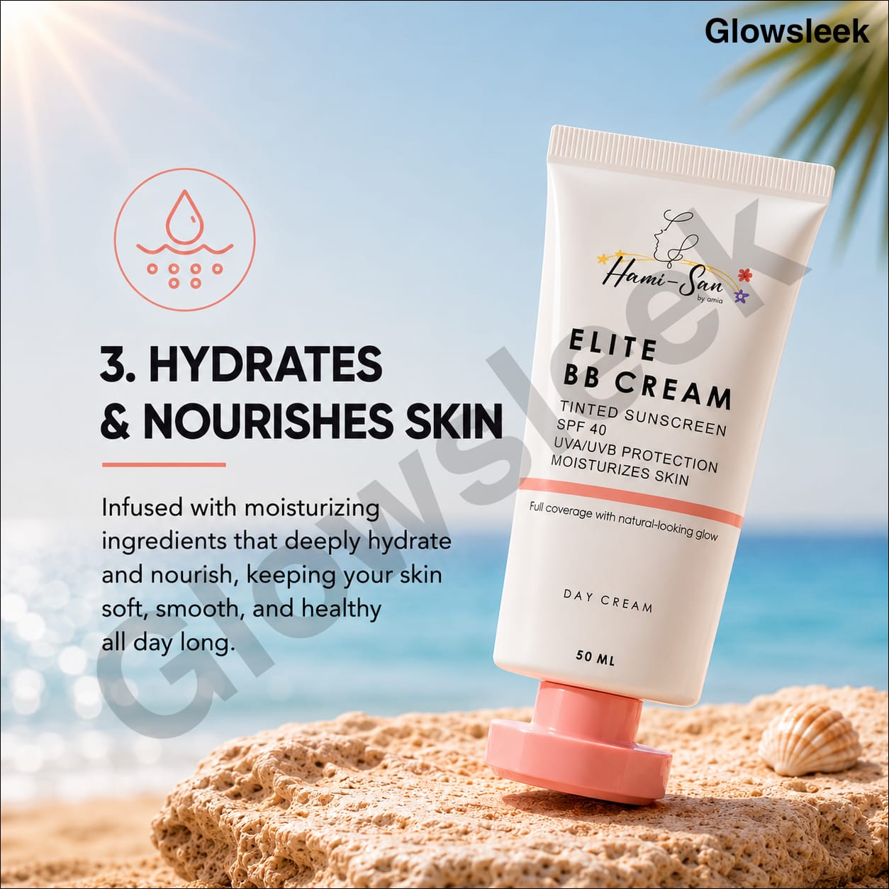 Hamisan Elite BB Cream SPF 40 with lightweight coverage, hydrating ingredients, and daily sun protection for a natural-looking complexion.