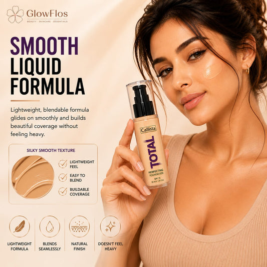 Callista Total Perfecting Foundation – 232 Light Beige (SPF 15)
