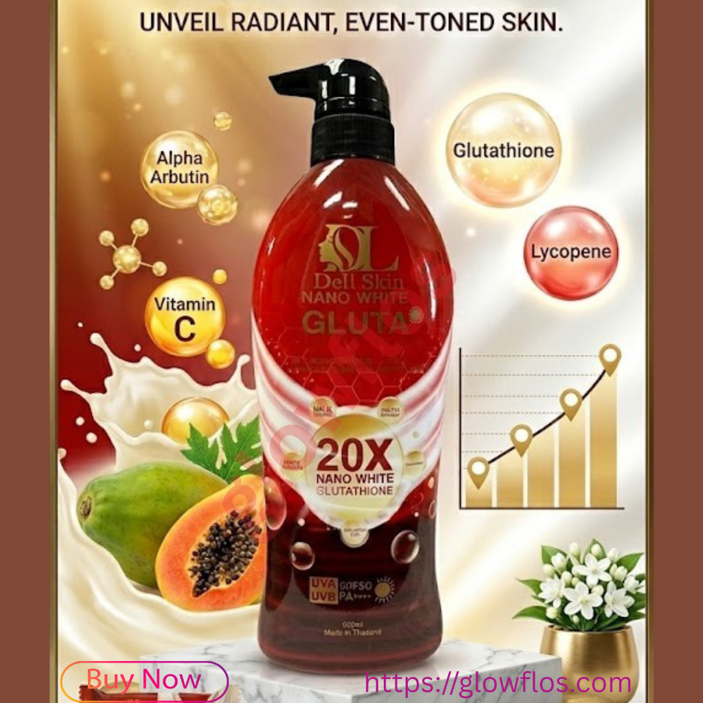 Deli Skin Nano White Gluta Lotion for bright, smooth, and hydrated glowing skin