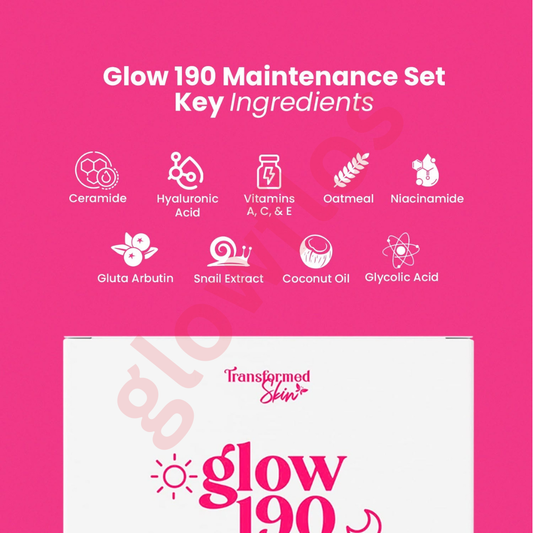 Authentic Honest Glow Glow190 Maintenance Set 4-in-1 Daily Skincare Kit with Maintenance Soap Toner Night Cream and Sunscreen SPF 50 for Post Peel Care Skin Barrier Hydration and Lasting Glass Skin