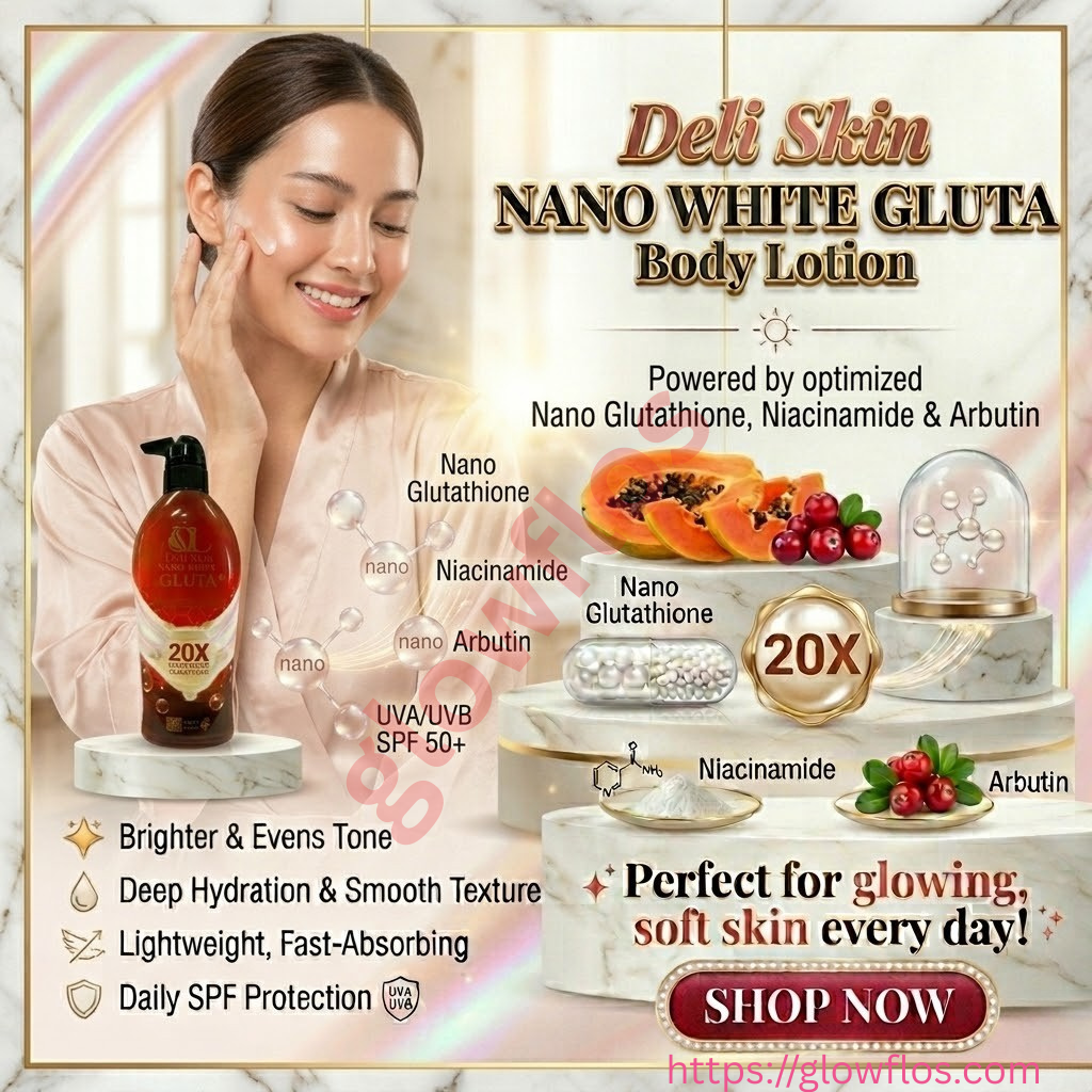 Deli Skin Nano White Gluta Lotion for bright, smooth, and hydrated glowing skin