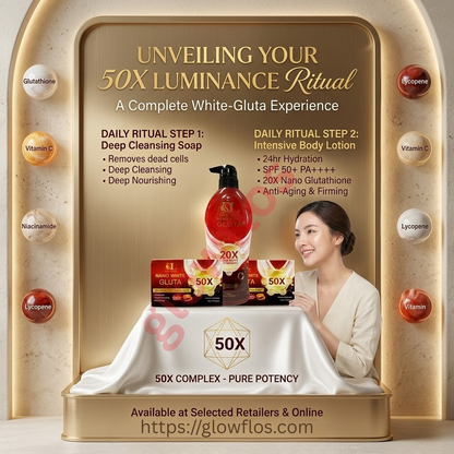 Deli Skin Nano White Lotion and Gluta Soap combo for bright, smooth, and glowing skin
