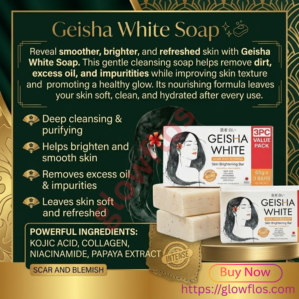 Geisha White Soap for deep cleansing, brightening, and smooth glowing skin