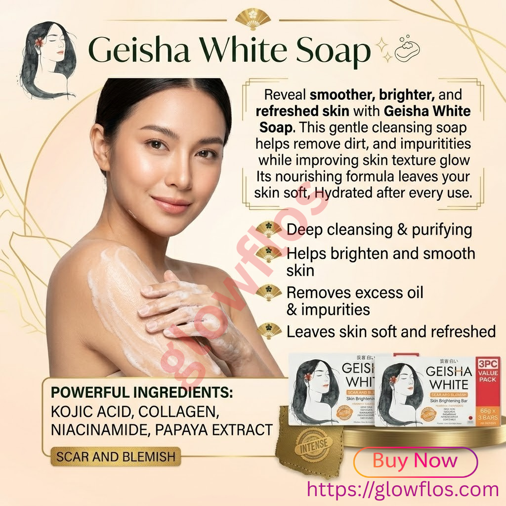 Geisha White Soap for deep cleansing, brightening, and smooth glowing skin