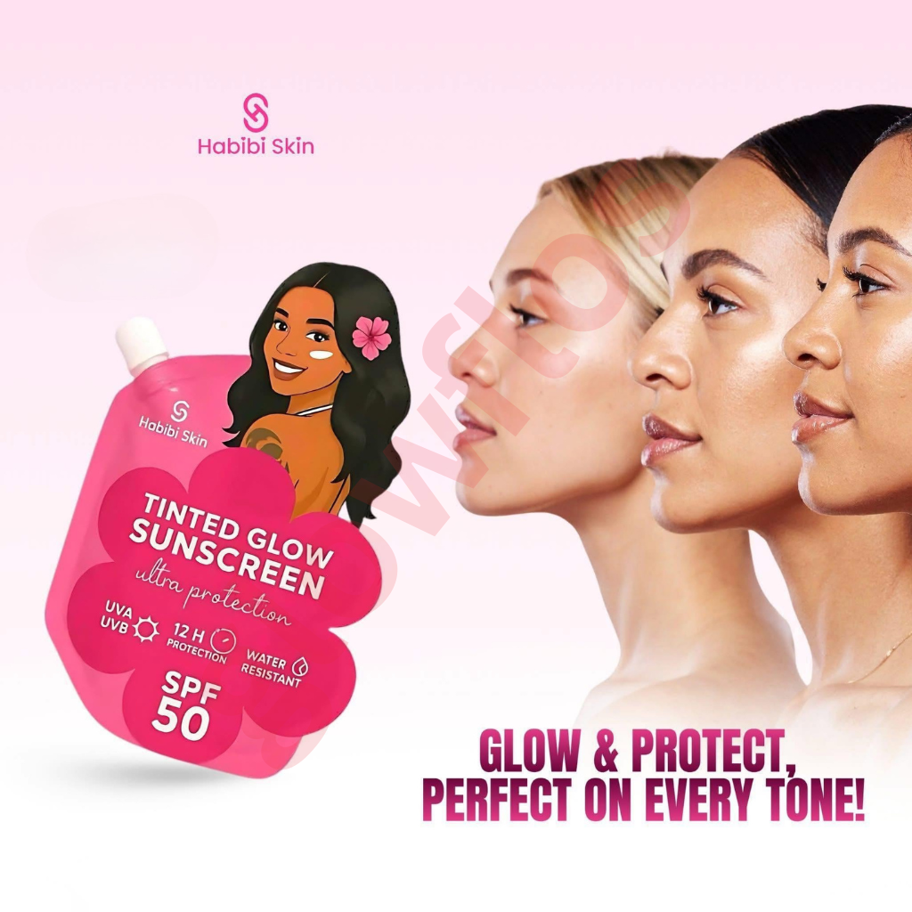 Habibi Tinted Glow Sunscreen SPF 50 PA+++ lightweight tinted sunscreen with natural glow and daily UV protection