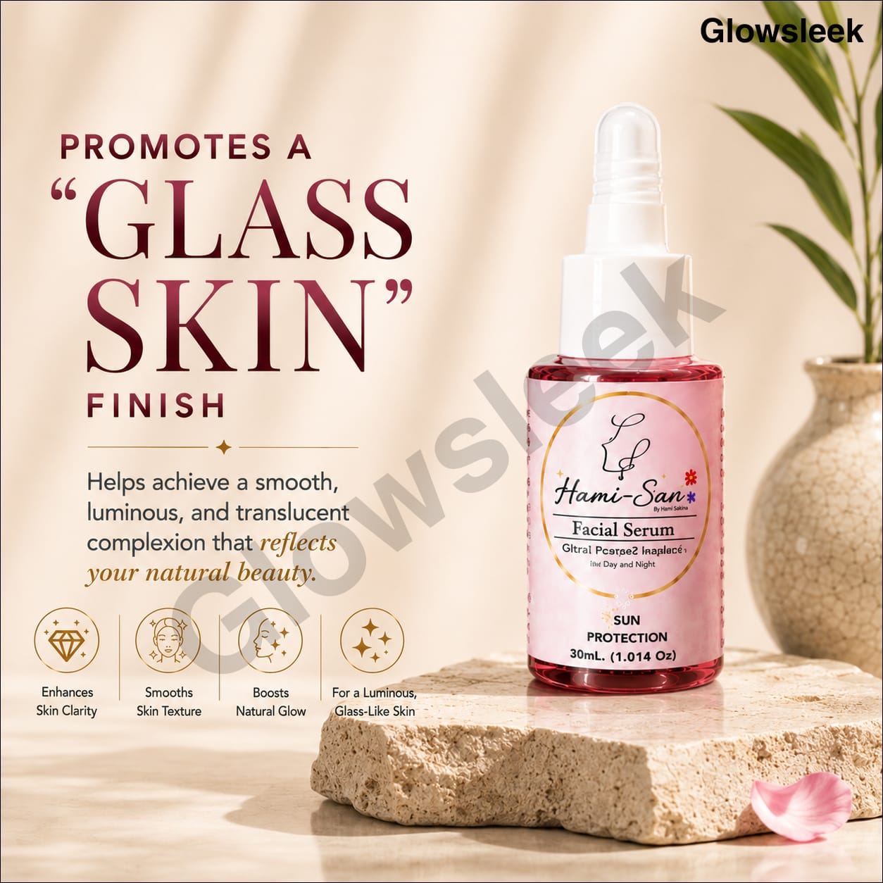 Hamisan Facial Serum lightweight hydrating face serum for smooth, refreshed, and radiant-looking skin