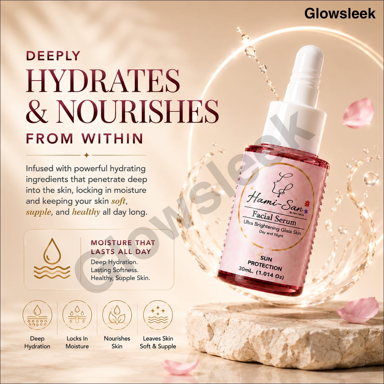 Hamisan Facial Serum lightweight hydrating face serum for smooth, refreshed, and radiant-looking skin