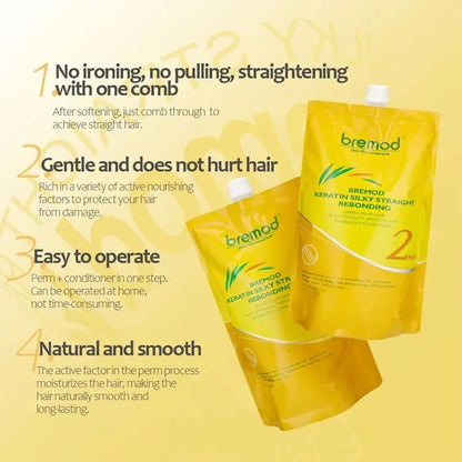 Bremod Keratin Silky Straight Rebonding 1 & 2