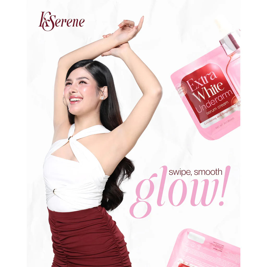 Kserene Extra White Underarm Serum Cream for bright, smooth, and hydrated underarms