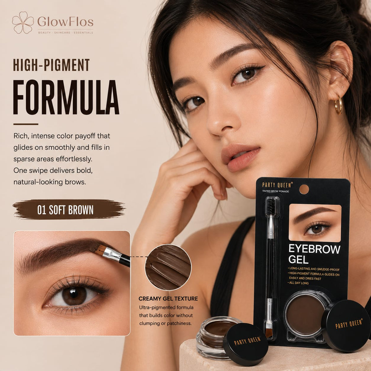 Party Queen Tinted Eyebrow Gel & Pomade Kit