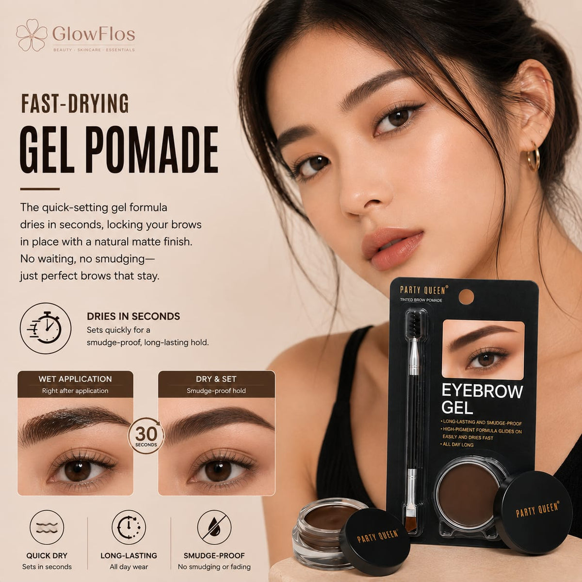 Party Queen Tinted Eyebrow Gel & Pomade Kit