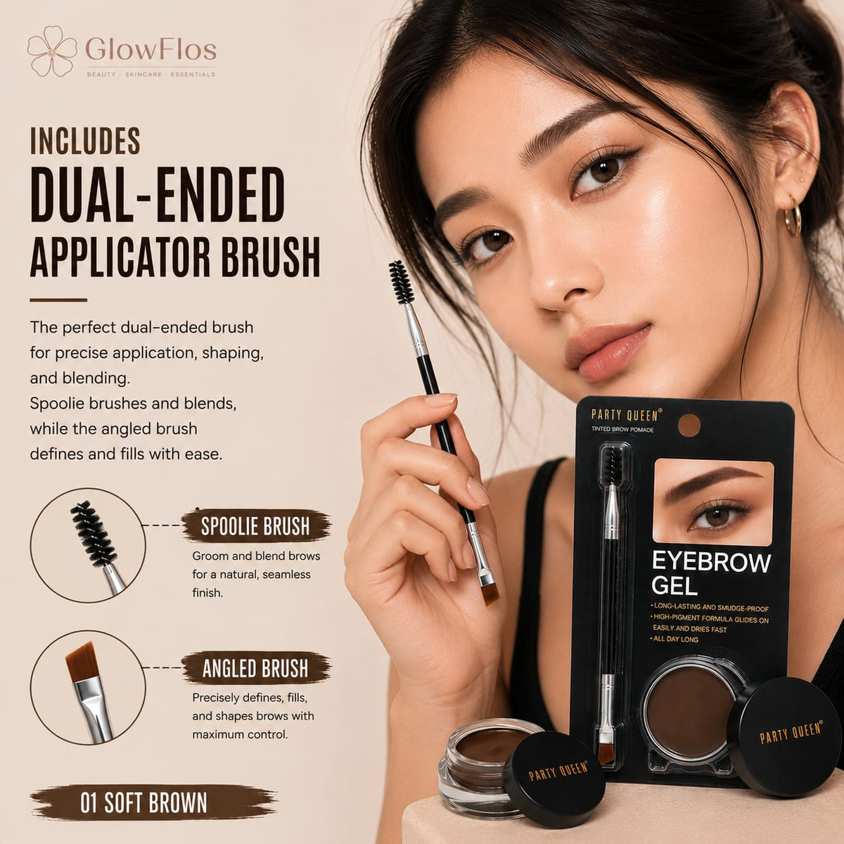 Party Queen Tinted Eyebrow Gel & Pomade Kit