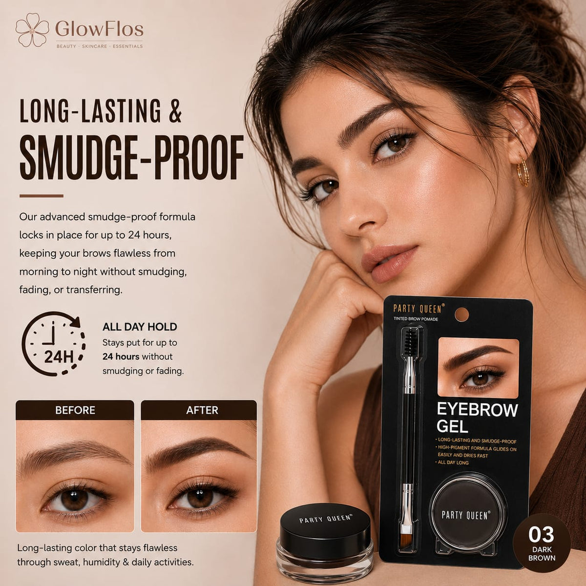 Party Queen Tinted Eyebrow Gel & Pomade Kit