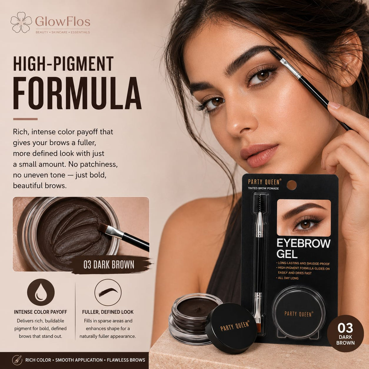 Party Queen Tinted Eyebrow Gel & Pomade Kit