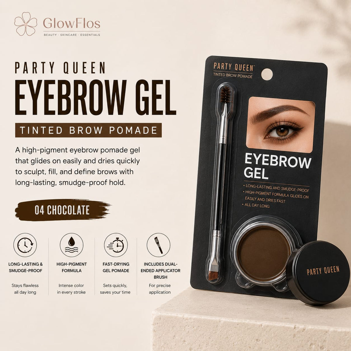 Party Queen Tinted Eyebrow Gel & Pomade Kit
