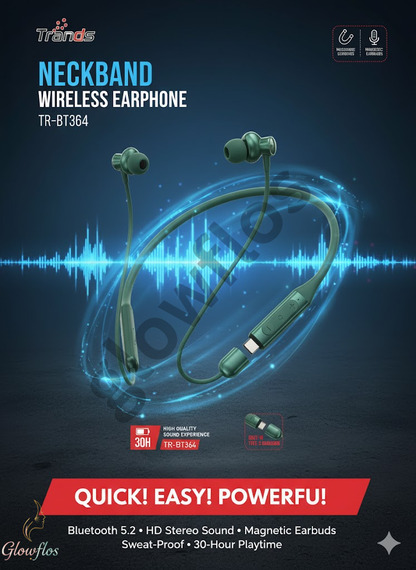 TRANDS TR-BT364 NECKBAND WIRELESS EARPHONE