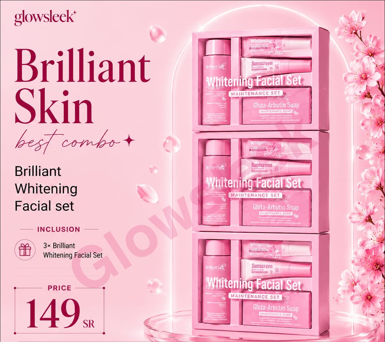 Brilliant Whitening Set Combo for bright, smooth, and radiant-looking skin