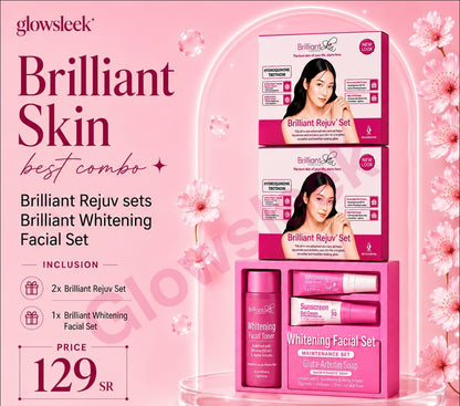 Brilliant Rejuv Set and Whitening Set Combo for bright, smooth, and radiant skin
