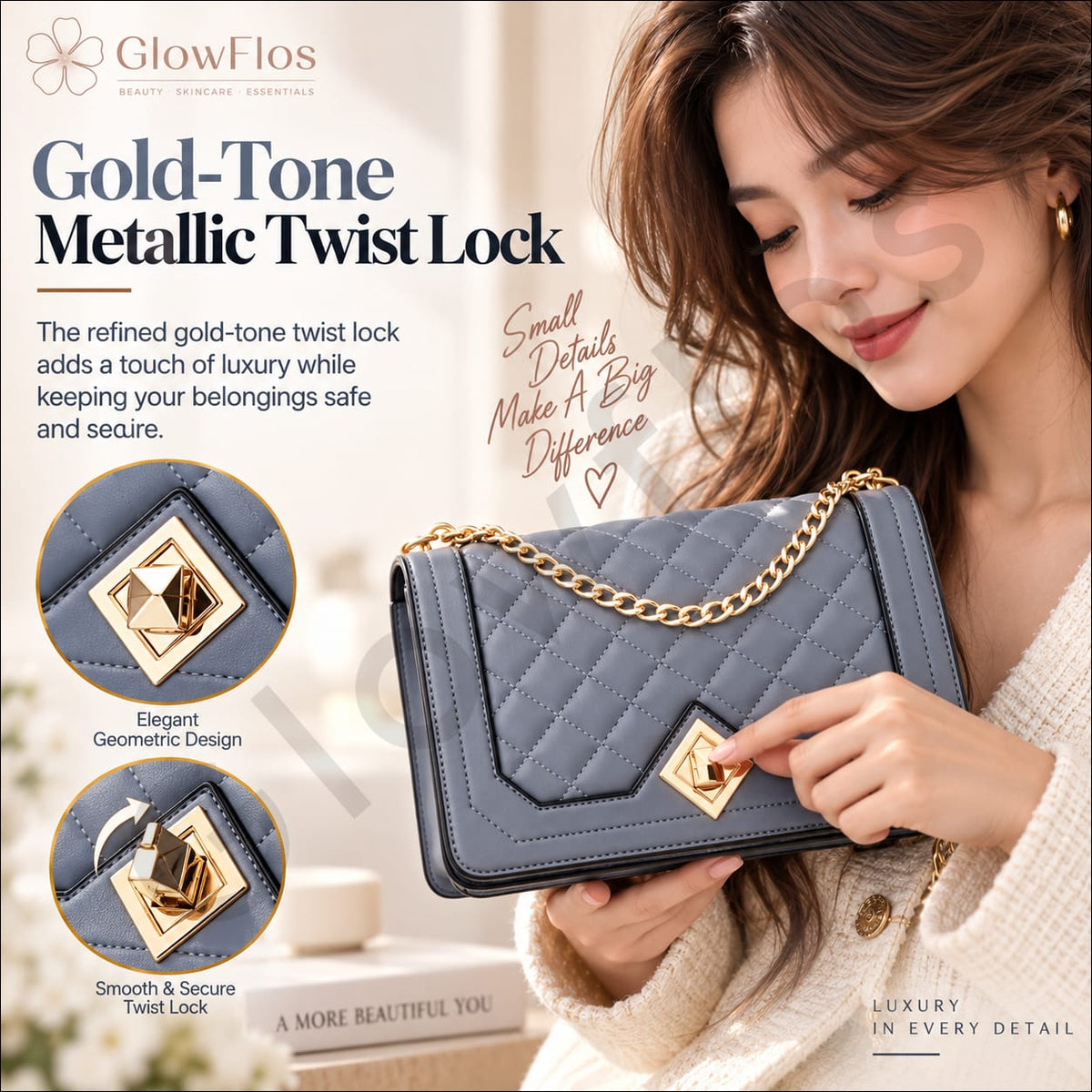 Elegance Quilted Chain Shoulder Bag