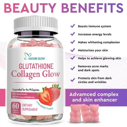 Nature Glow  Glutathione Collagen Glow Strawberry