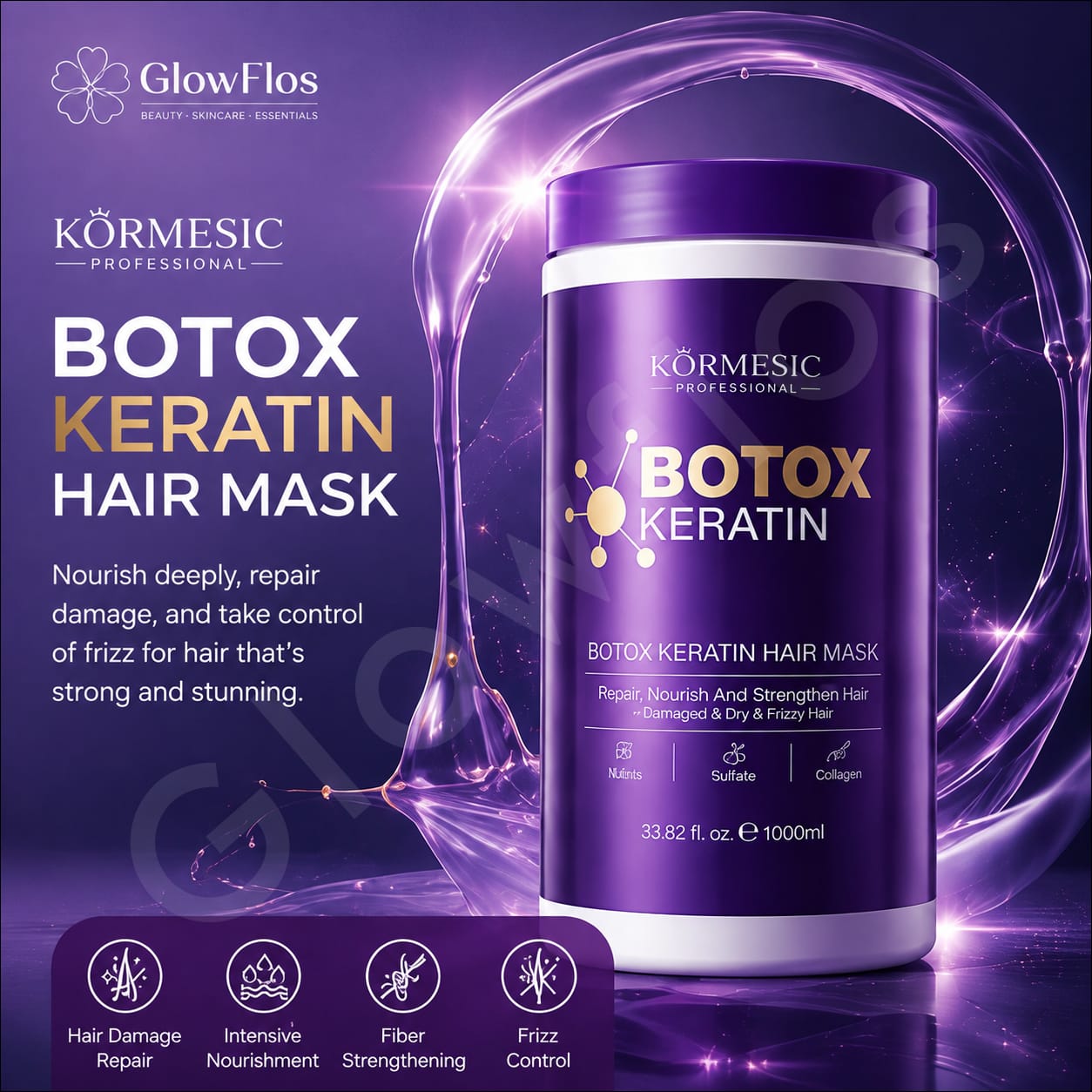 Professional hair smoothing keratin treatment cream texture