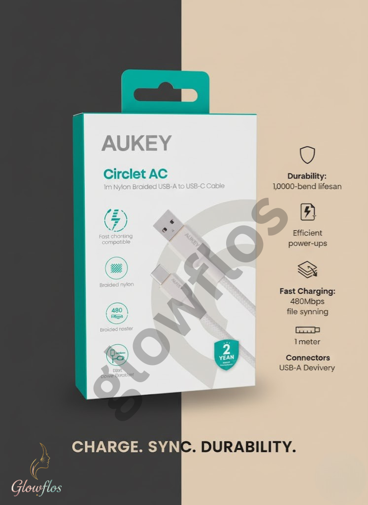 AUKEY Circlet AC 1M USB-A TO USB-C Cable