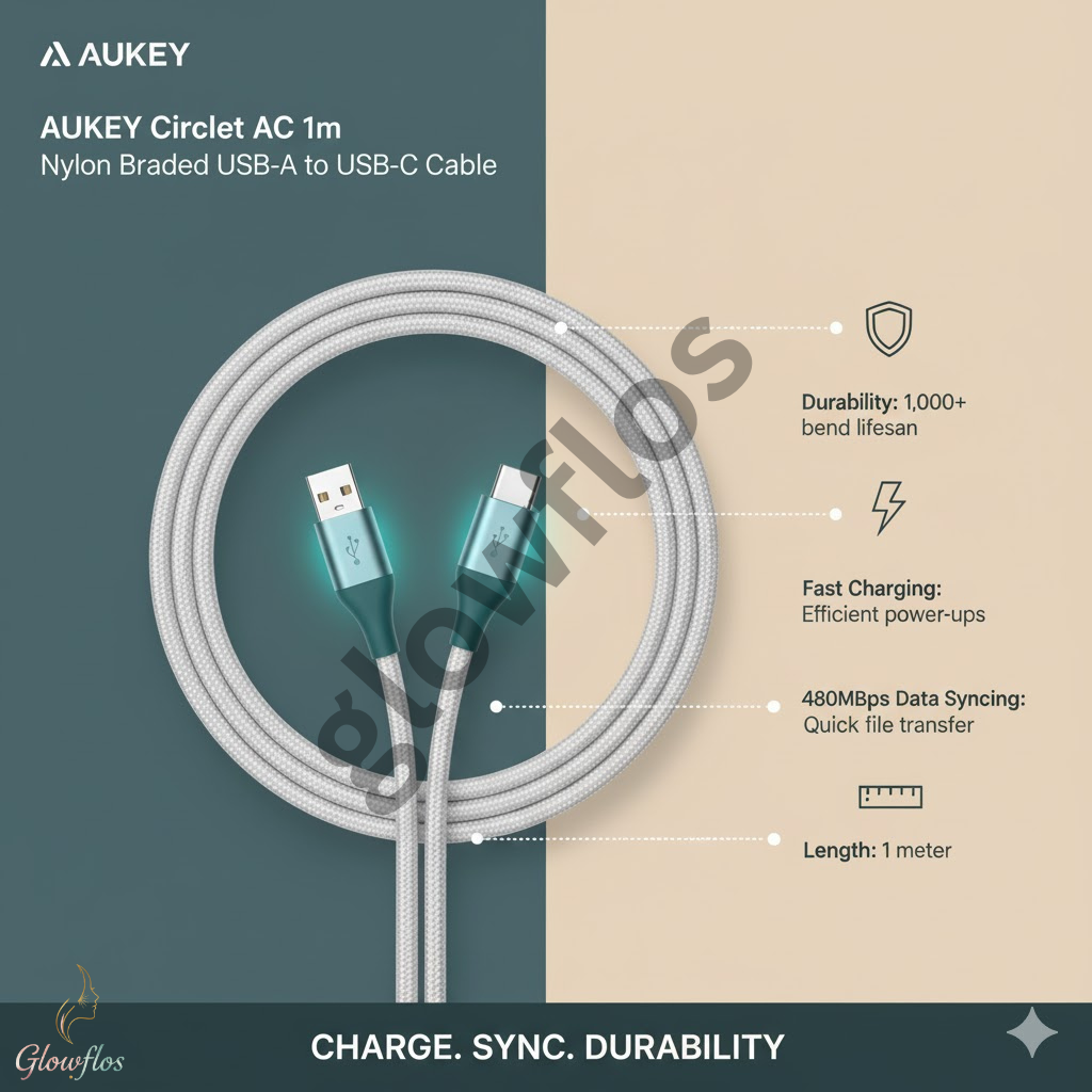 AUKEY Circlet AC 1M USB-A TO USB-C Cable