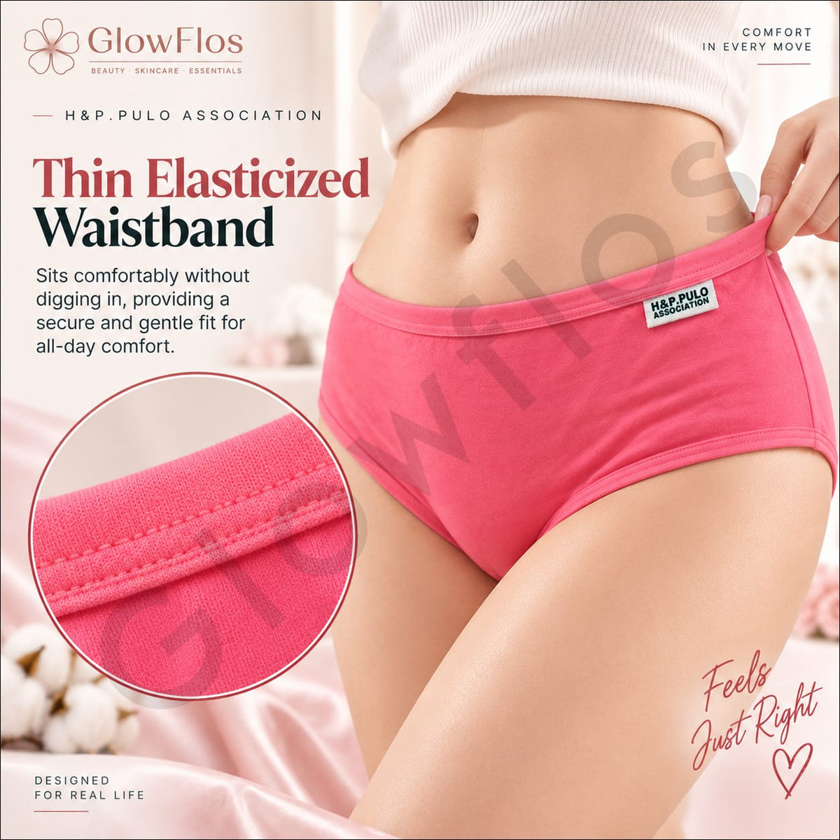 H&P. Pulo Association Elastic Waistband Cotton-Blend Briefs