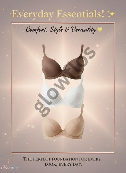 Seamless Floral Lace Underwire Bra