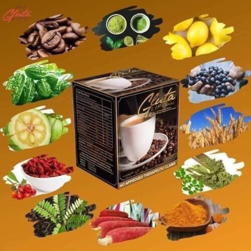 Gluta Lipo Lemon Coffee instant coffee drink with lemon flavor for a refreshing and energizing taste