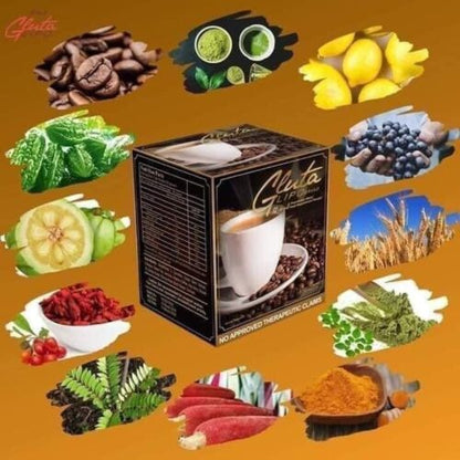 Gluta Lipo Lemon Coffee instant coffee drink with lemon flavor for a refreshing and energizing taste