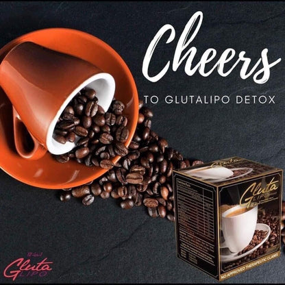 Gluta Lipo Lemon Coffee instant coffee drink with lemon flavor for a refreshing and energizing taste
